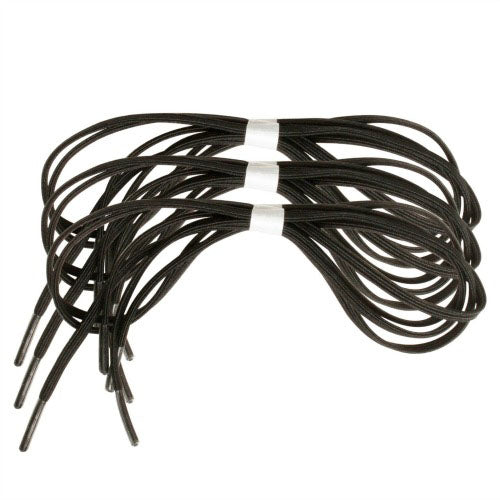 Shoe Laces Elastic Black 30 Pk/3 pr