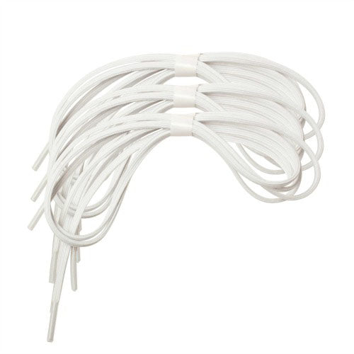 Shoe Laces Elastic White 30 Pk/3 pr.