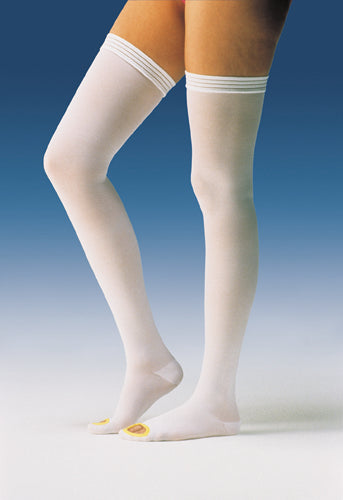 Jobst Anti-Em Knee-Hi Medium Regular Closed Toe White