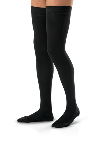 Jobst for Men 30-40mmHg Thigh High Black Large