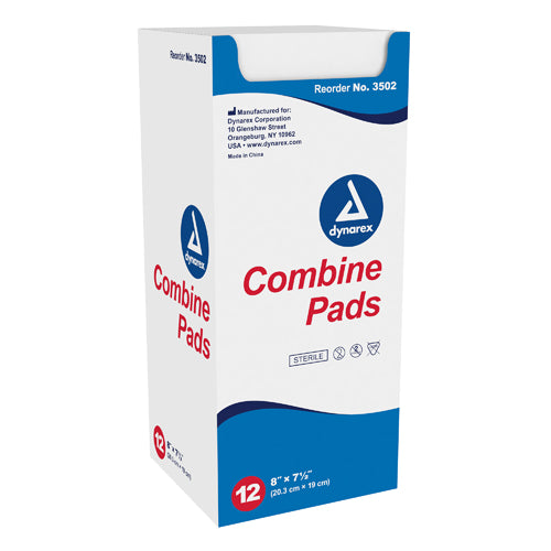 12/Bx ABD Combine Pad Sterile 8 x7.5