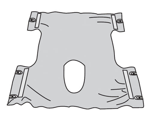 Opening Bariatric Lifter Sling--Canvas With Commode