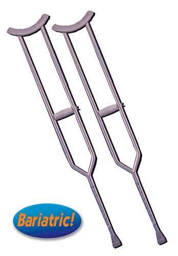 Crutches Steel H/D Bariatric Tall Adult (Pair)