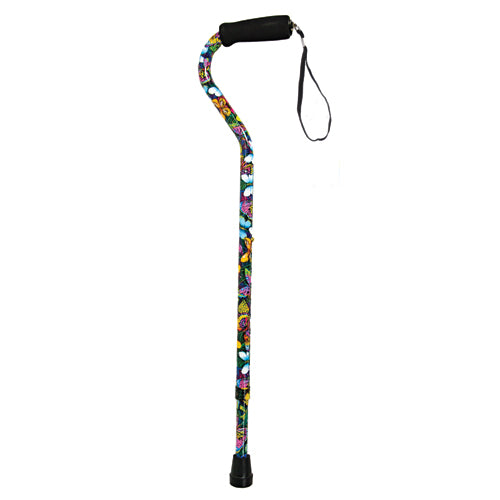 Offset Handle Aluminum Cane Color Butterfly (Each)