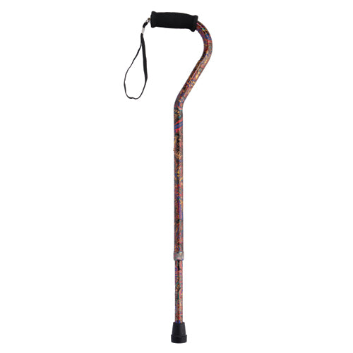 Offset Handle Aluminum Cane Color Paisley (Each)