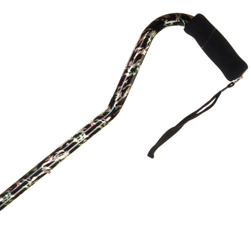 Offset Handle Aluminum Cane Color Black Camo (Each)