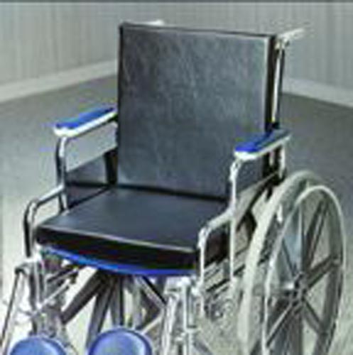 Solid Back Insert Wheelchair Cushion 18 x16 x1.25 w/Strap