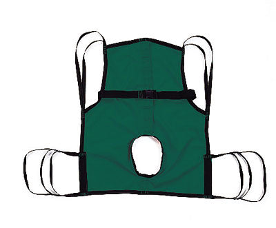 Sling One-Piece w/Commode Opening & Position Strap Large