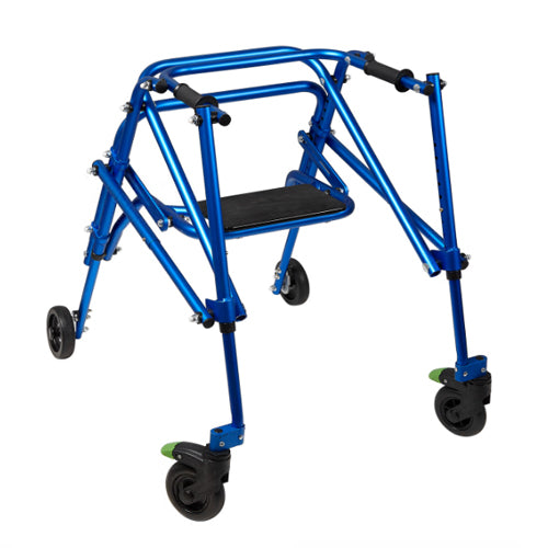 KLIP Walker w/Seat Medium Blue 4-Wheeled (Each)