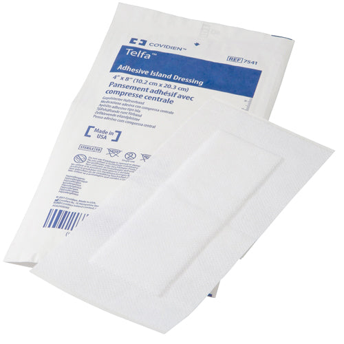 Telfa Adhesive Island Dressing 4x8 Cs/100